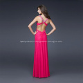 Sweetheart Wide Straps Full-length Chiffon Beading